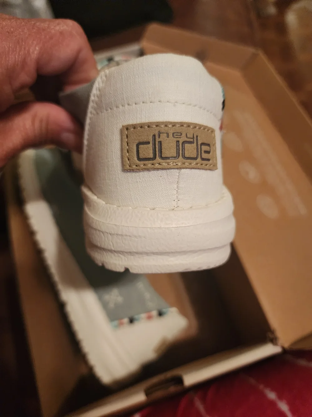 Hey Dude Light Blue Canvas Slip-On Athletic Shoes
